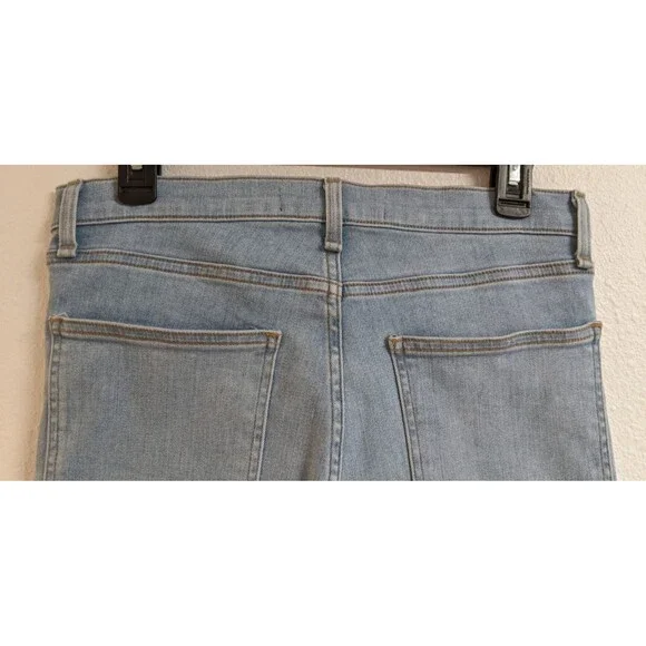 NEW~VERONICA BEARD Carly Kick Flare High Waisted Tuxedo Stripe Cropped Jeans 29 - Picture 12 of 16